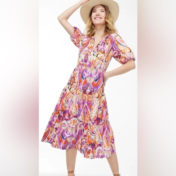 Chico's Dresses & Skirts - Chico's 50th anniversary paisley tiered  Midi Dress